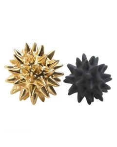 STORICO GOLD AND BLACK SPIKE SCULPTURES