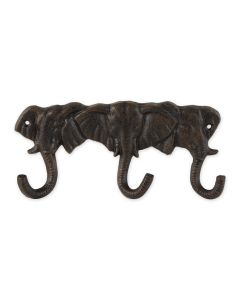 TRIPLE ELEPHANT WALL HOOK